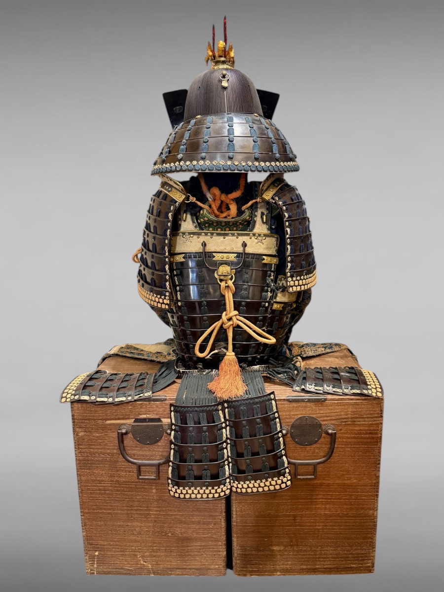 Asakura Clan Samurai Full Armor, 180-lamella Kabuto - Edo Period (1603-1868).-photo-4