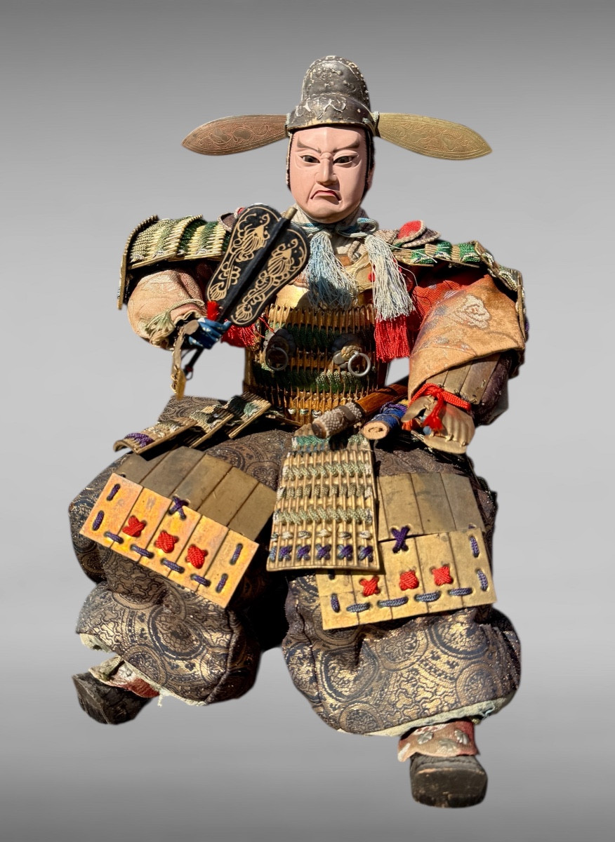 Musha Ningyô Doll Depicting A Samurai - Meiji Period (1868 - 1912).
