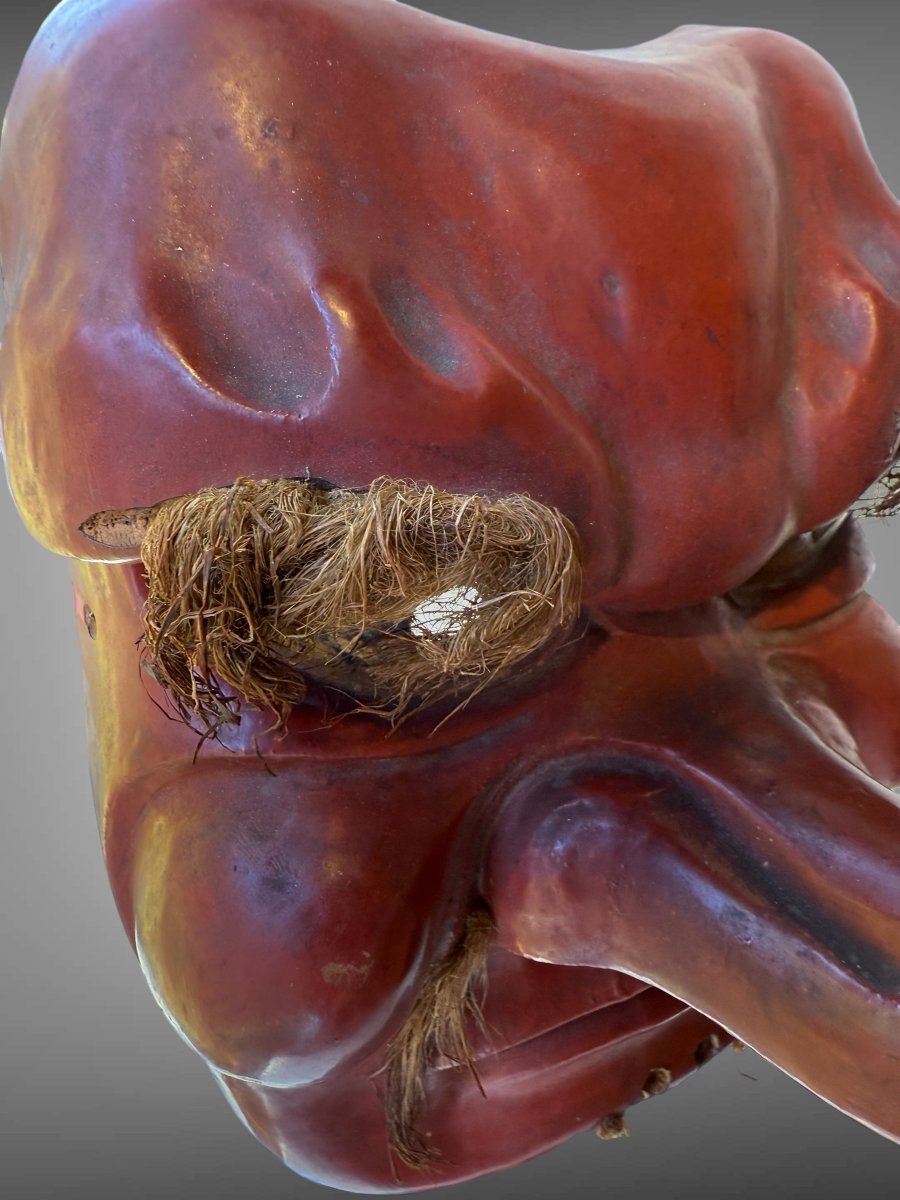 masque traditionel de  TENGU du theatre Nô ou Kyogen-photo-3