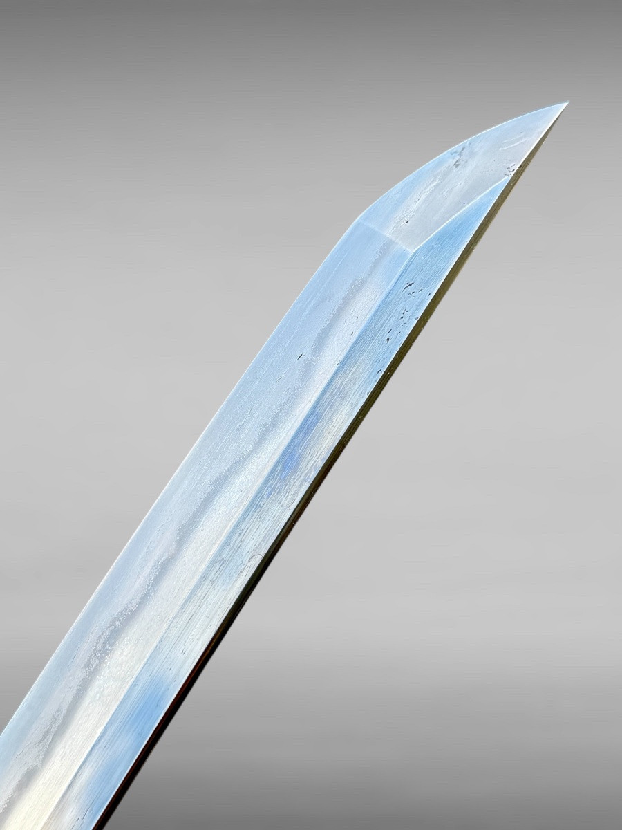 Sabre Japonais Katana - Fin de l’époque Muromachi (XVIe siècle) avec certificat NBTHK. -photo-7