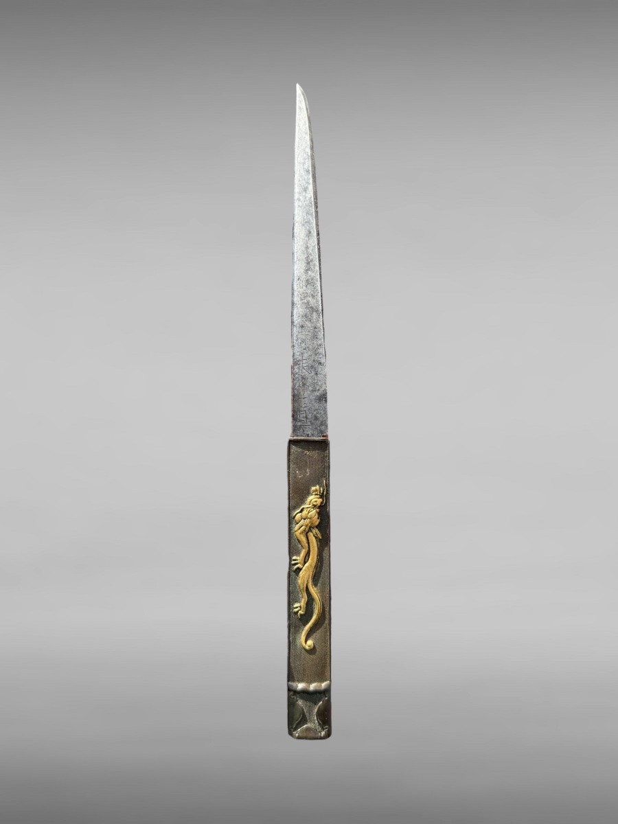 Japanese Wakizashi Sword, Signed Blade - Edo Period (1603-1868).-photo-1