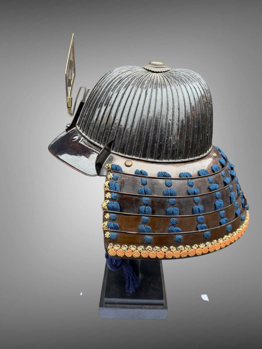 Samurai Kabuto With 62 Lacquered Wrought Iron Blades - Edo Period (1603-1868).-photo-2