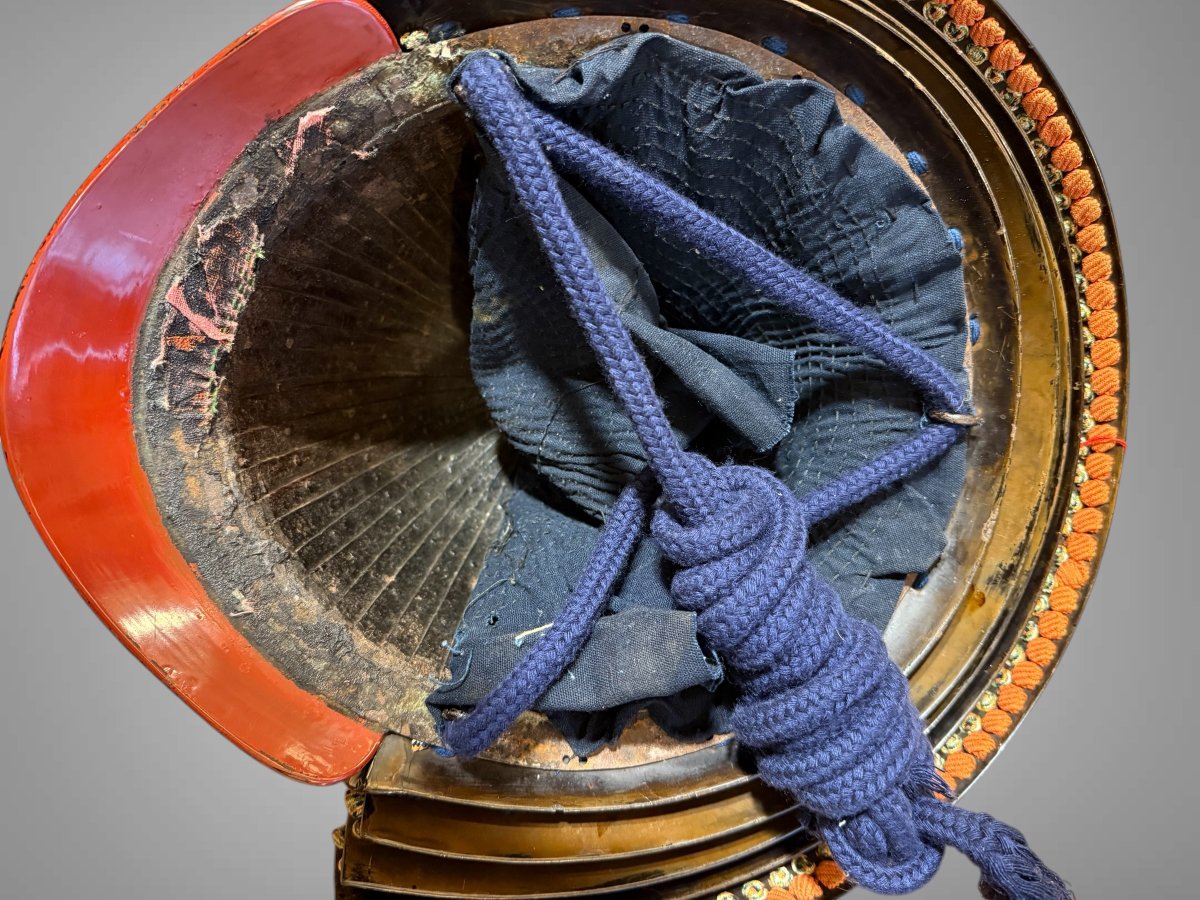 Samurai Kabuto With 62 Lacquered Wrought Iron Blades - Edo Period (1603-1868).-photo-8