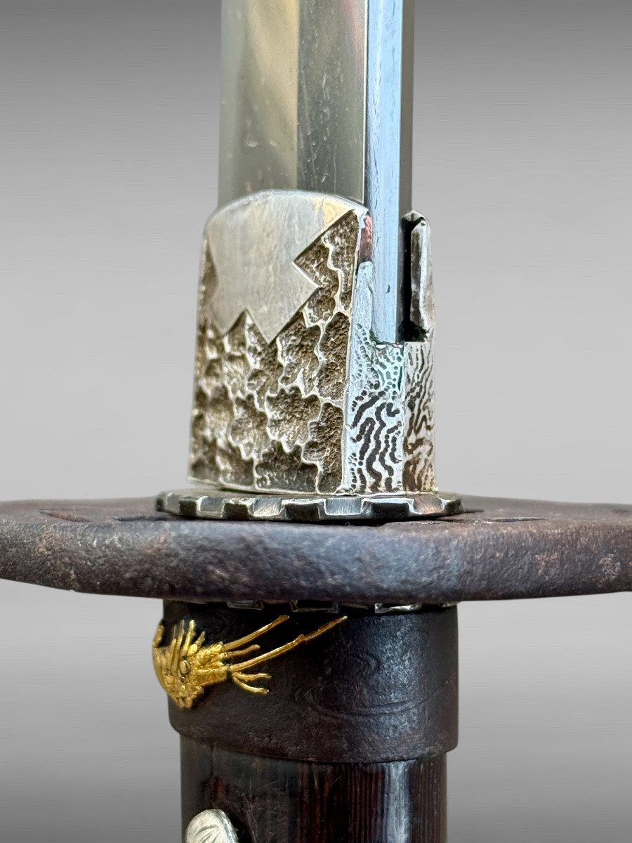 Japanese Wakizashi Sword Of A Samurai From The Ishikawa Clan - Edo Period (1603-1868).-photo-3