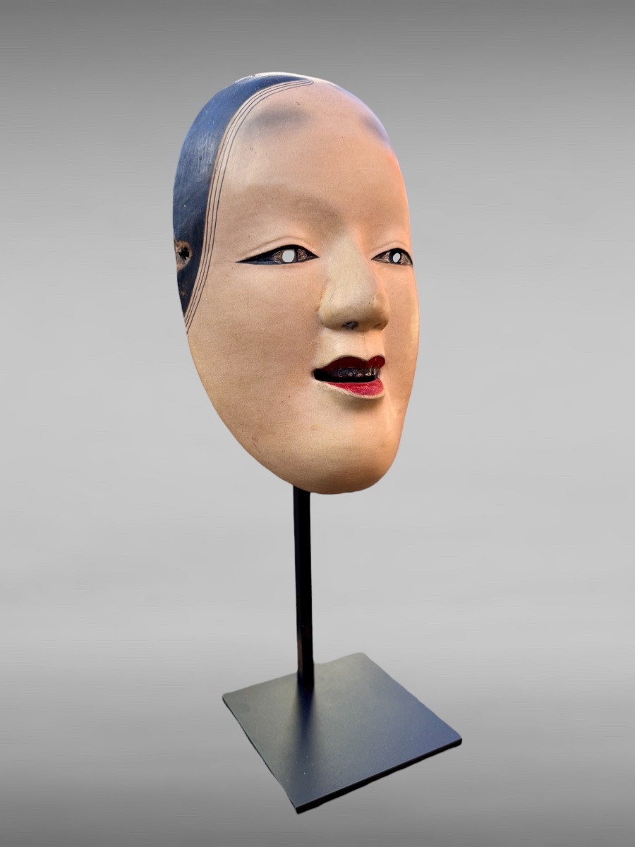 Noh Theatre Mask - Ko-omote - Meiji Period (1868-1912). -photo-2