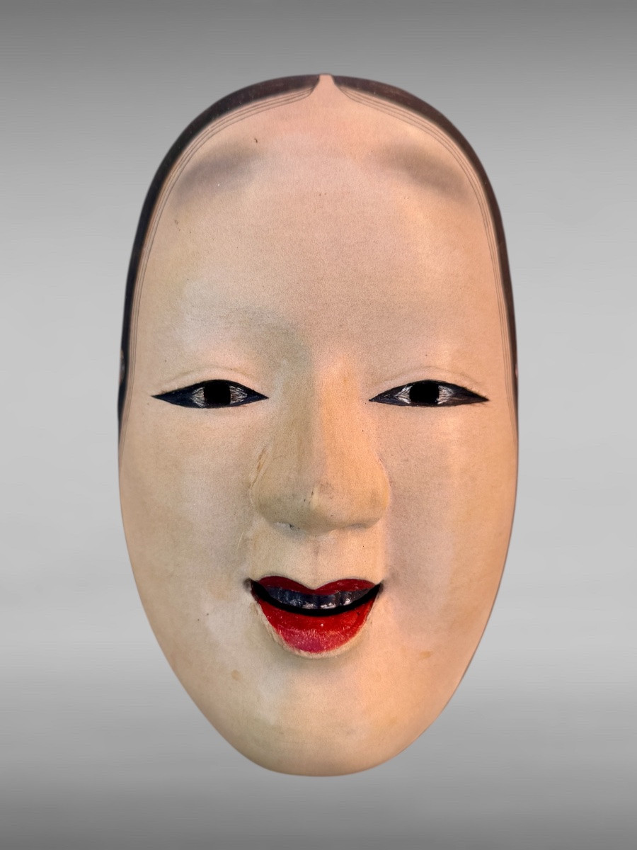 Noh Theatre Mask - Ko-omote - Meiji Period (1868-1912). -photo-1