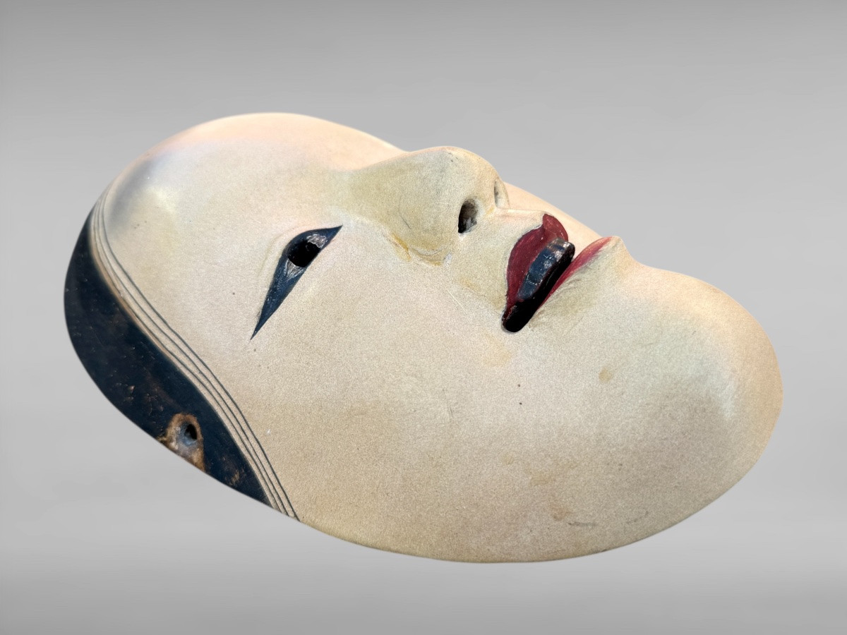 Noh Theatre Mask - Ko-omote - Meiji Period (1868-1912). -photo-3