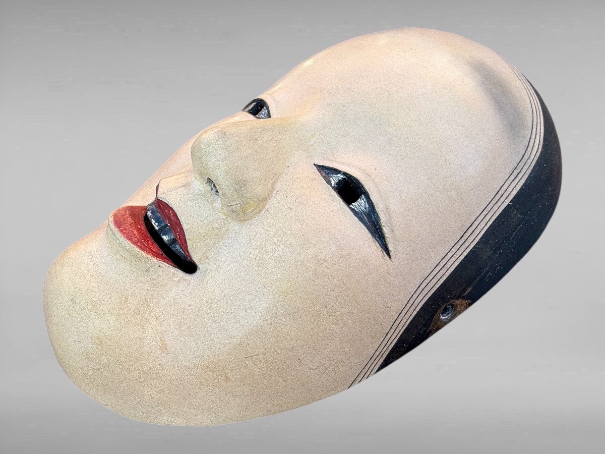 Noh Theatre Mask - Ko-omote - Meiji Period (1868-1912). -photo-4