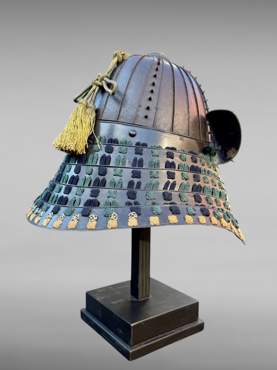 Kabuto De Samuraï à 22 Lamelles En Fer Forgé - Période Edo (1603-1868).-photo-4