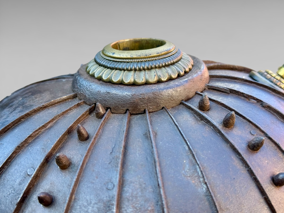 Kabuto De Samuraï à 22 Lamelles En Fer Forgé - Période Edo (1603-1868).-photo-2