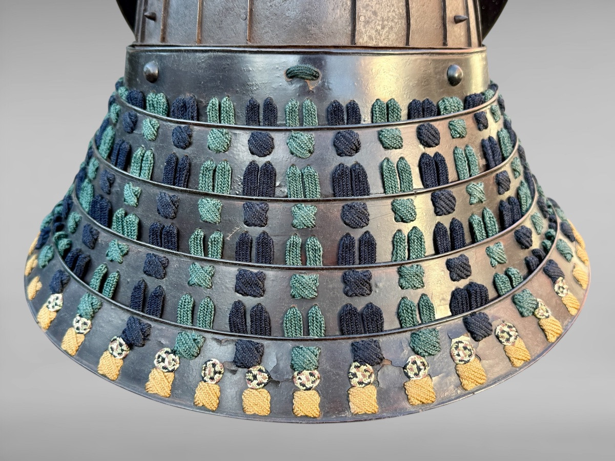 Kabuto De Samuraï à 22 Lamelles En Fer Forgé - Période Edo (1603-1868).-photo-5