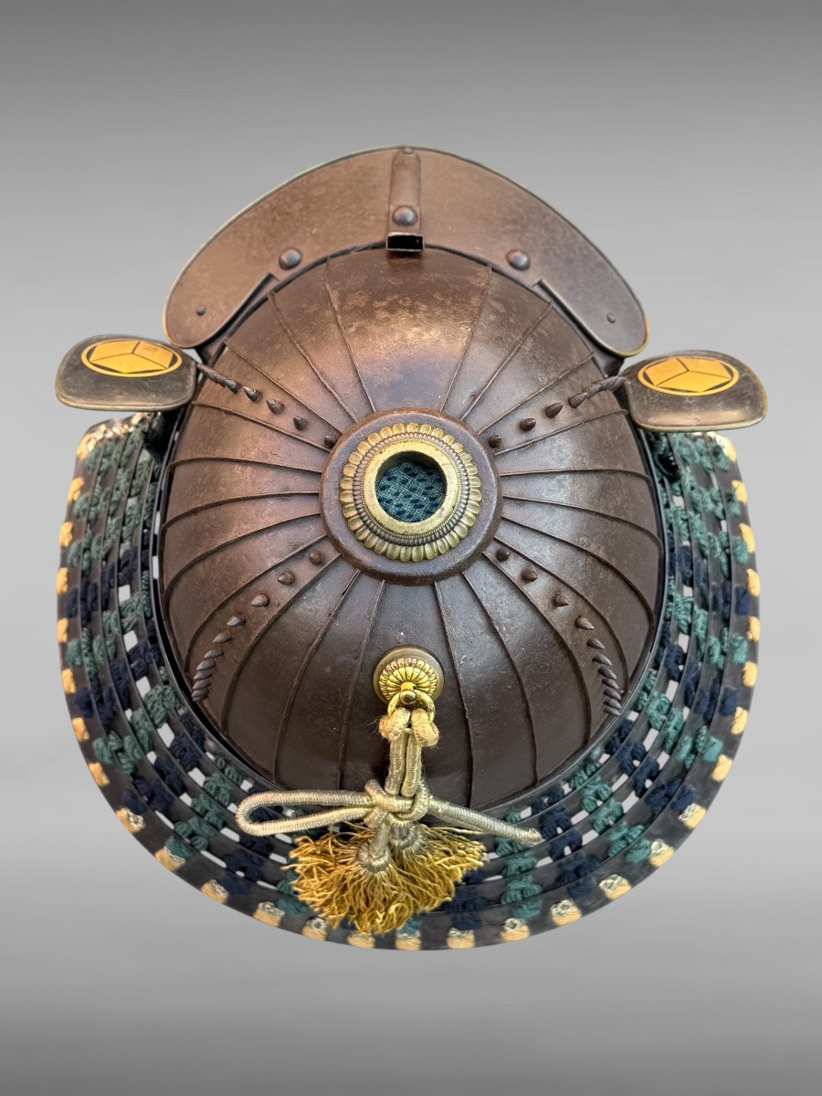 Kabuto De Samuraï à 22 Lamelles En Fer Forgé - Période Edo (1603-1868).-photo-6
