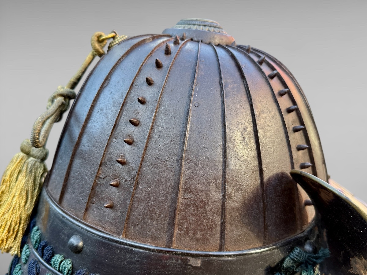 Kabuto De Samuraï à 22 Lamelles En Fer Forgé - Période Edo (1603-1868).-photo-7