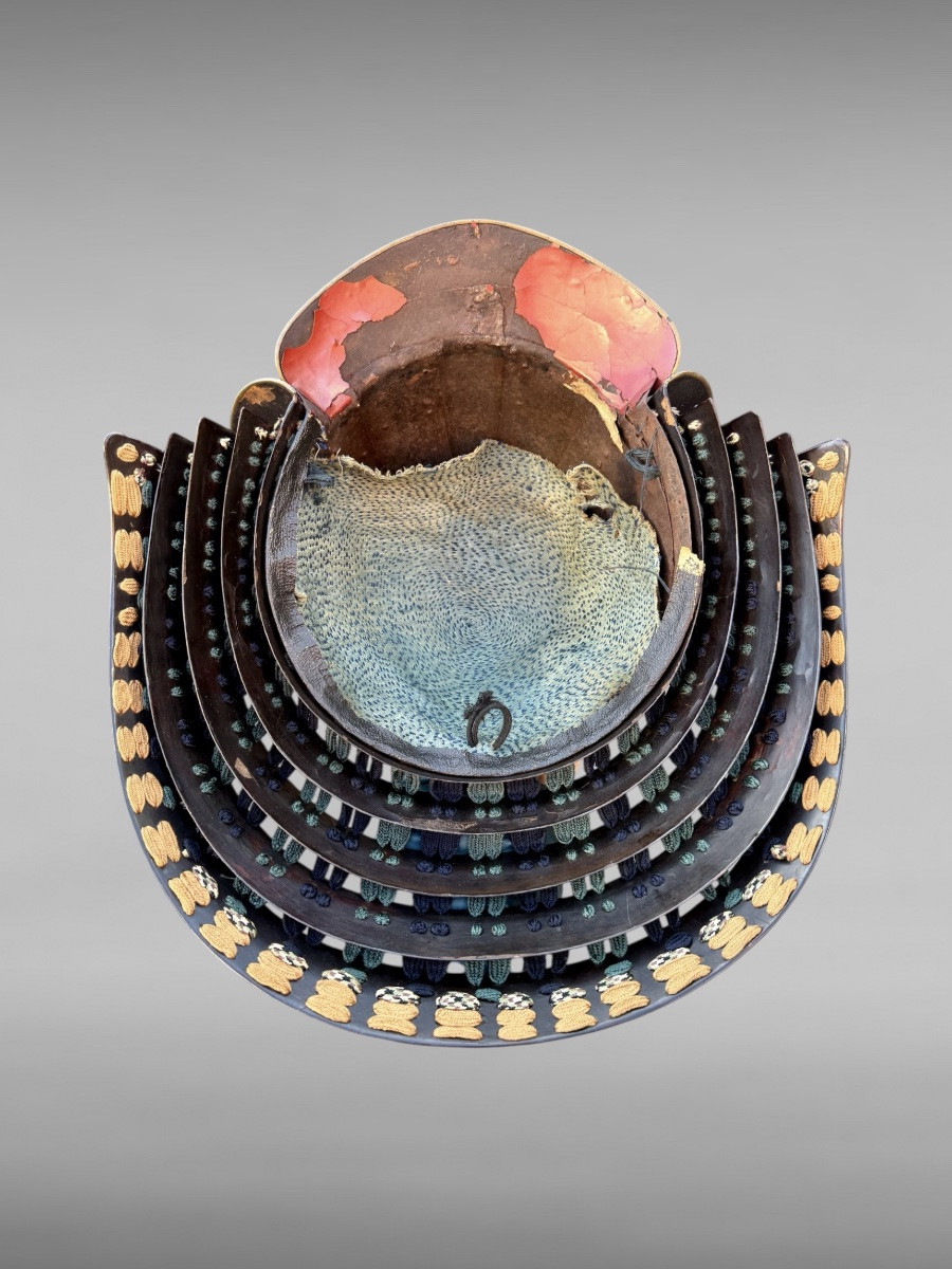 Kabuto De Samuraï à 22 Lamelles En Fer Forgé - Période Edo (1603-1868).-photo-8