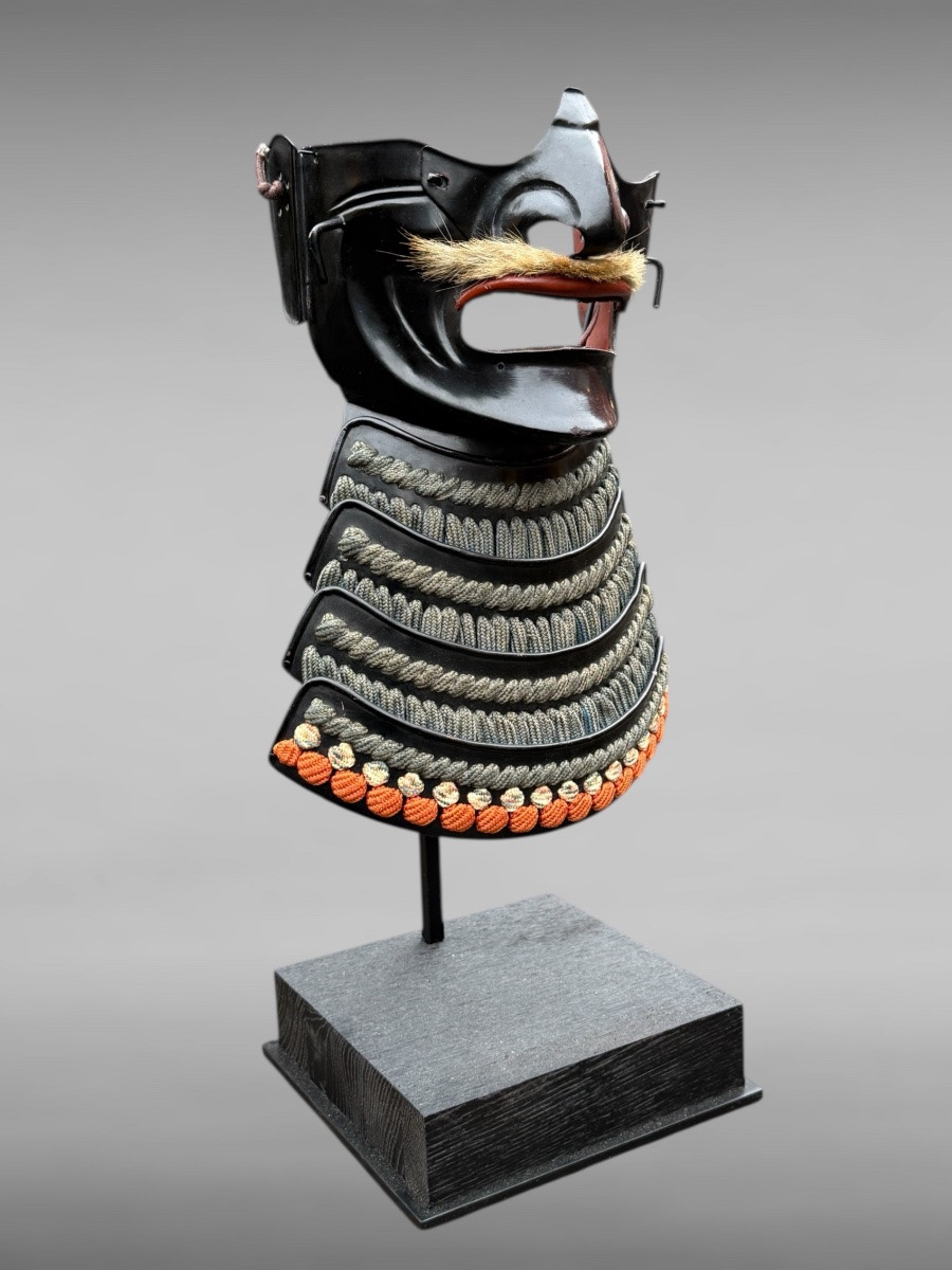 Demi Masque De Samuraï Mempo - Ère Shōwa (1926-1989).-photo-2