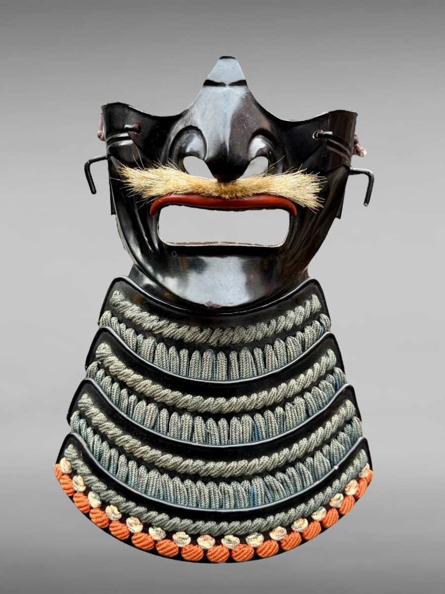 Demi Masque De Samuraï Mempo - Ère Shōwa (1926-1989).-photo-4