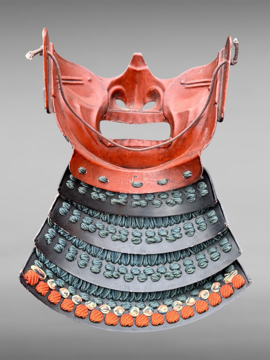 Demi Masque De Samuraï Mempo - Ère Shōwa (1926-1989).-photo-1