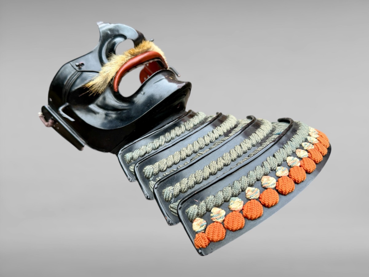 Demi Masque De Samuraï Mempo - Ère Shōwa (1926-1989).-photo-4