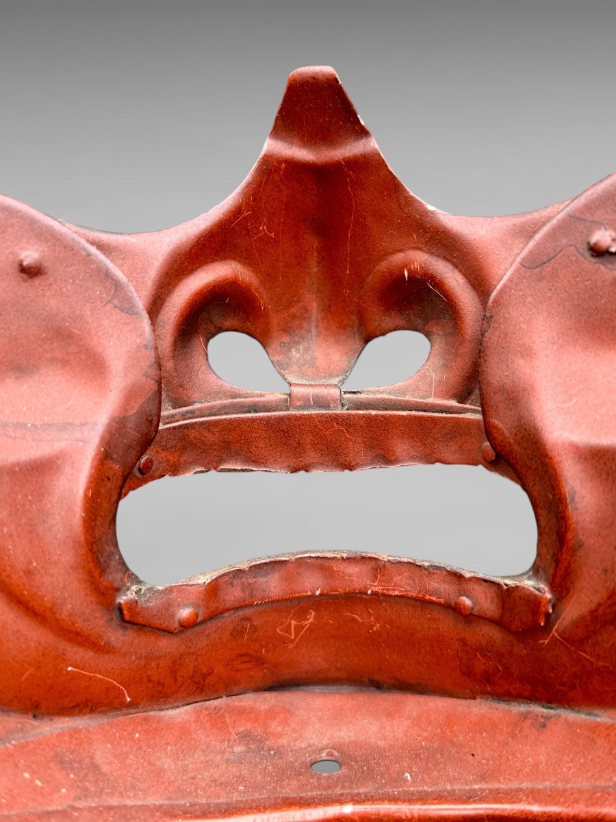 Demi Masque De Samuraï Mempo - Ère Shōwa (1926-1989).-photo-8