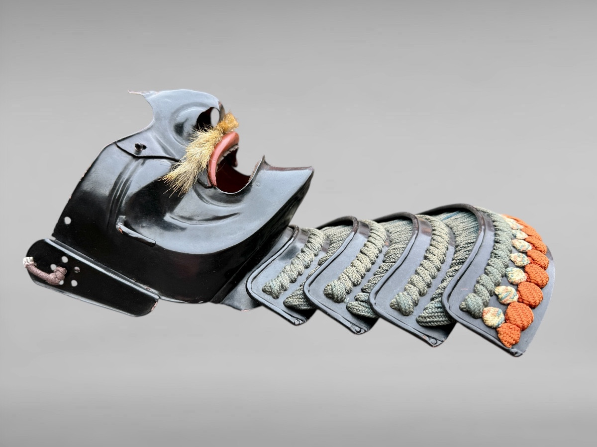 Demi Masque De Samuraï Mempo - Ère Shōwa (1926-1989).-photo-5