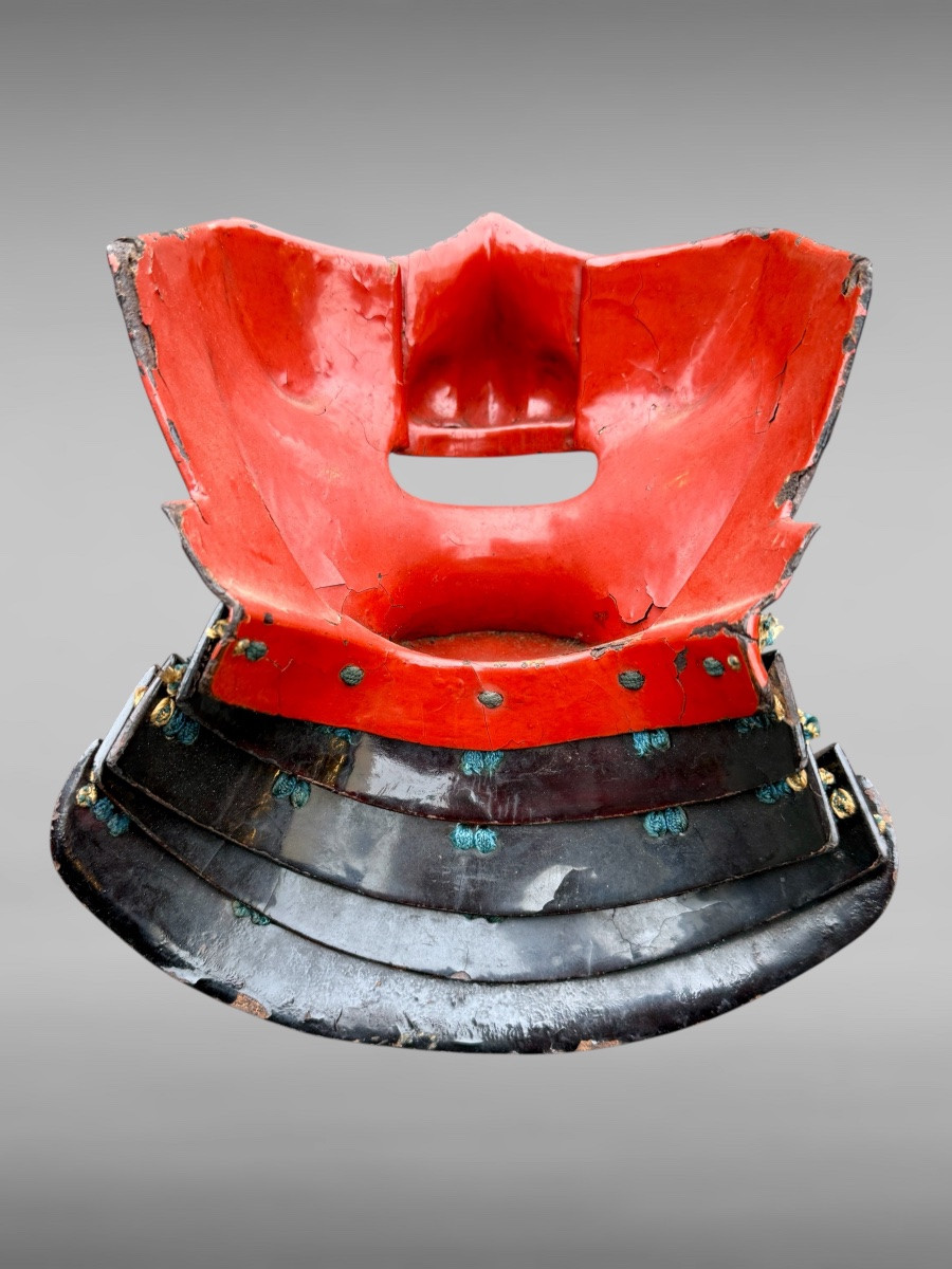 Samurai Half Mask Mempo - Edo Period (1603-1868).-photo-2