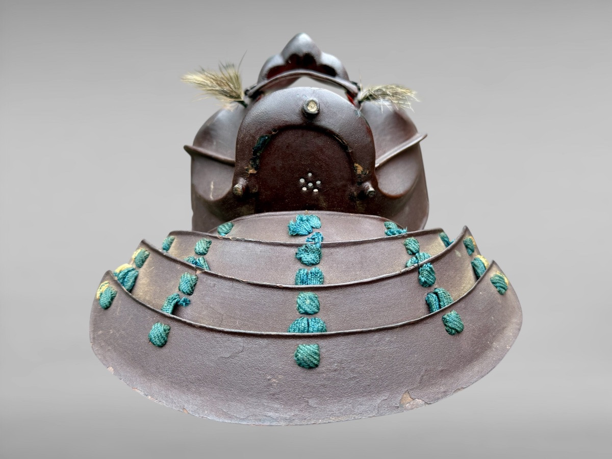 Samurai Half Mask Mempo - Edo Period (1603-1868).-photo-4