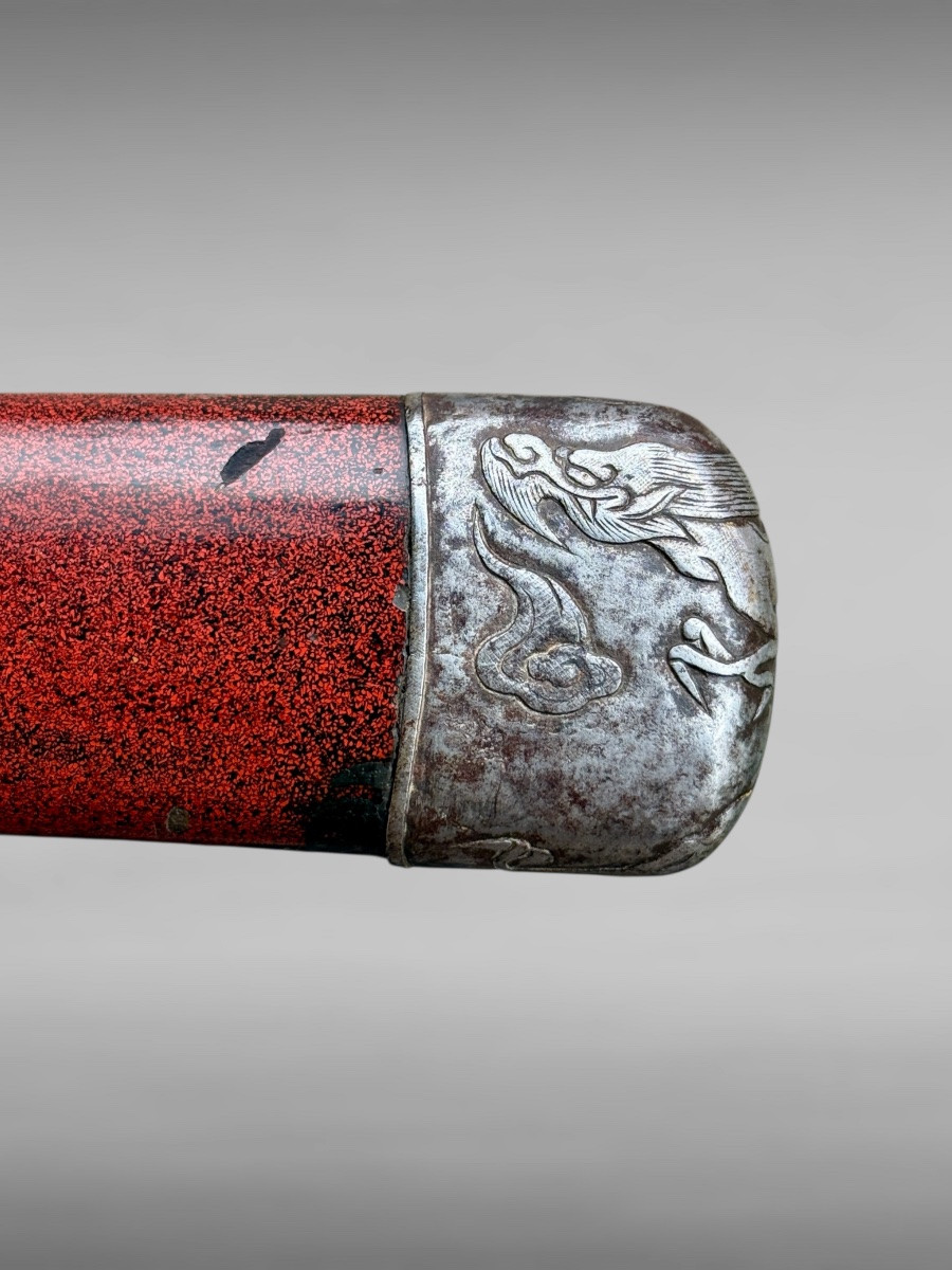 Sabre Japonais Katana, belle saya finement laquée - Période Edo (1603-1868).-photo-3