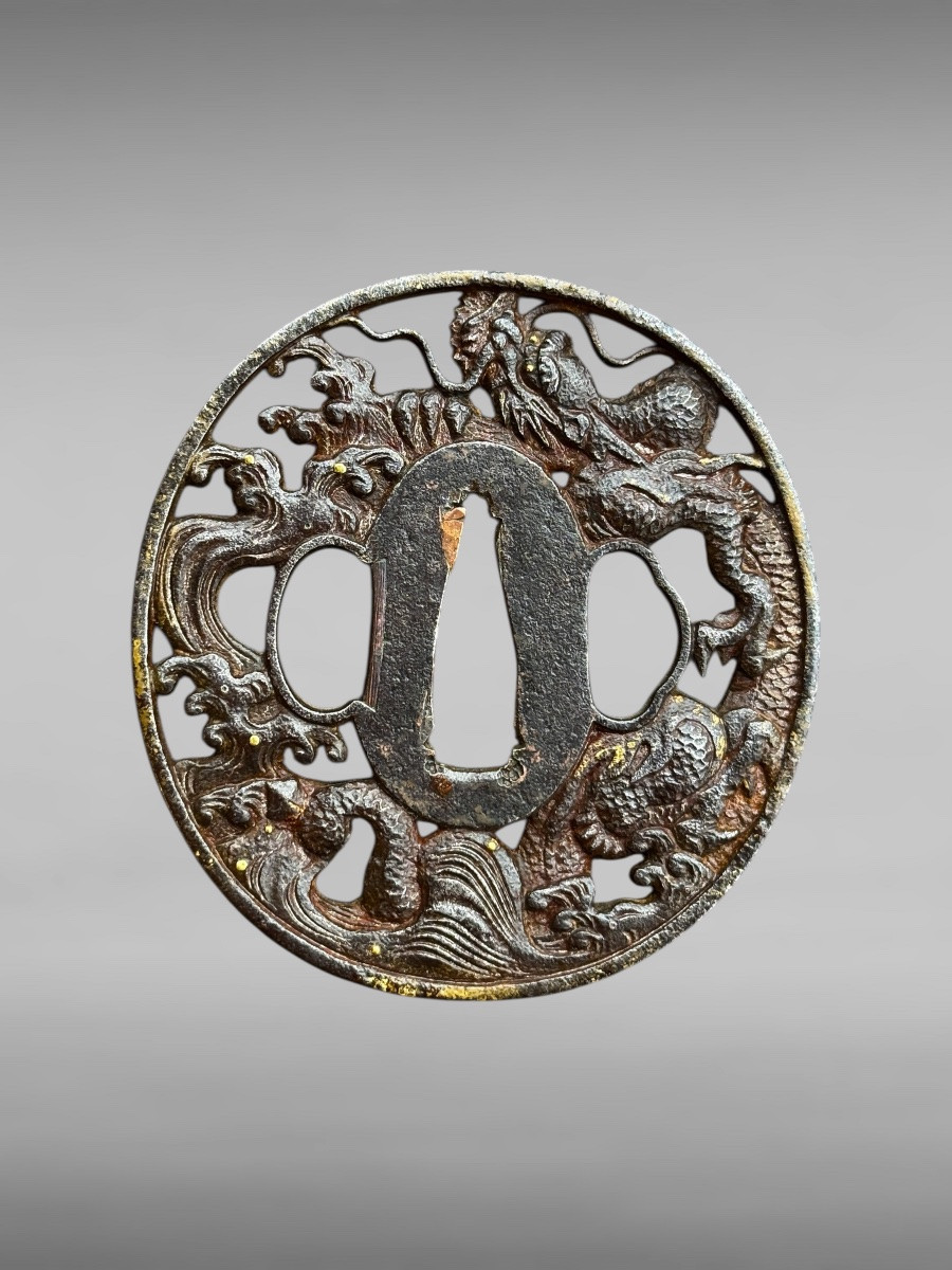 Sabre Japonais Katana, belle saya finement laquée - Période Edo (1603-1868).-photo-6