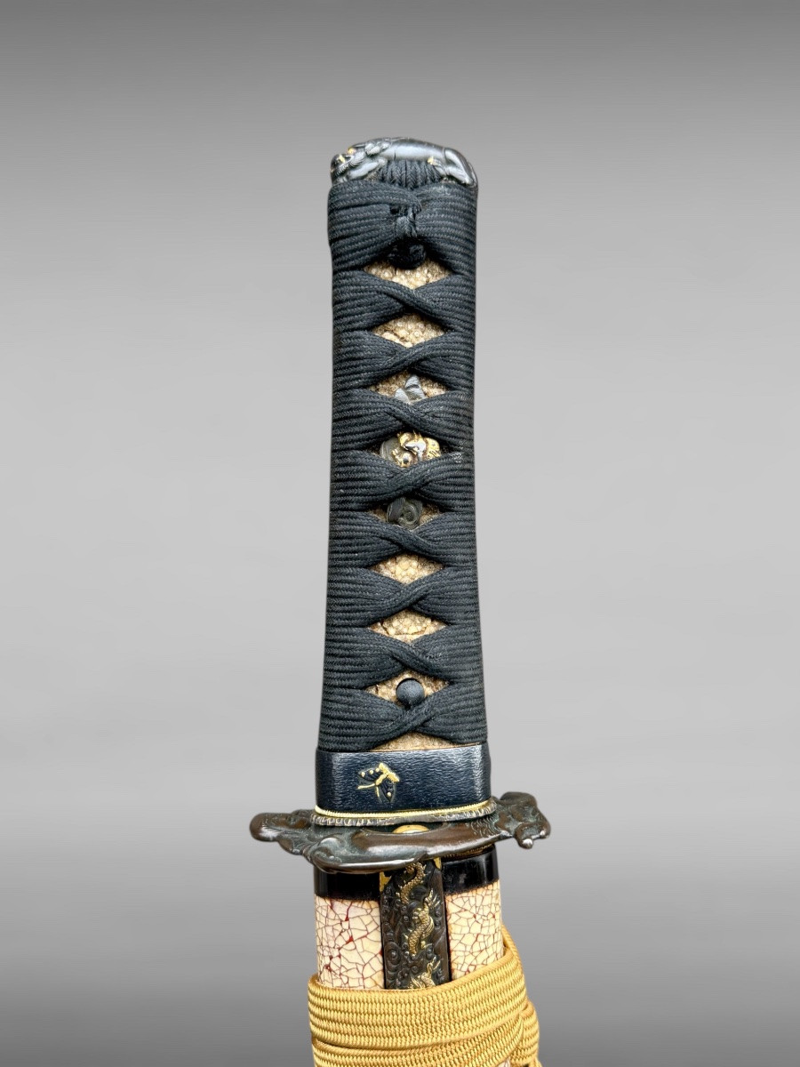 Sabre Japonais Wakizashi monté en shirasaya avec certificat NBTHK - Période Edo (début XIXe). -photo-3