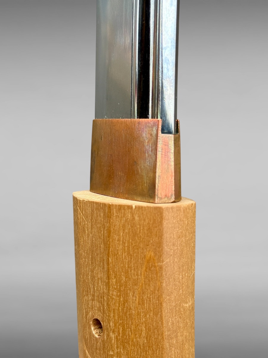 Sabre Japonais Wakizashi monté en shirasaya avec certificat NBTHK - Période Edo (début XIXe). -photo-6