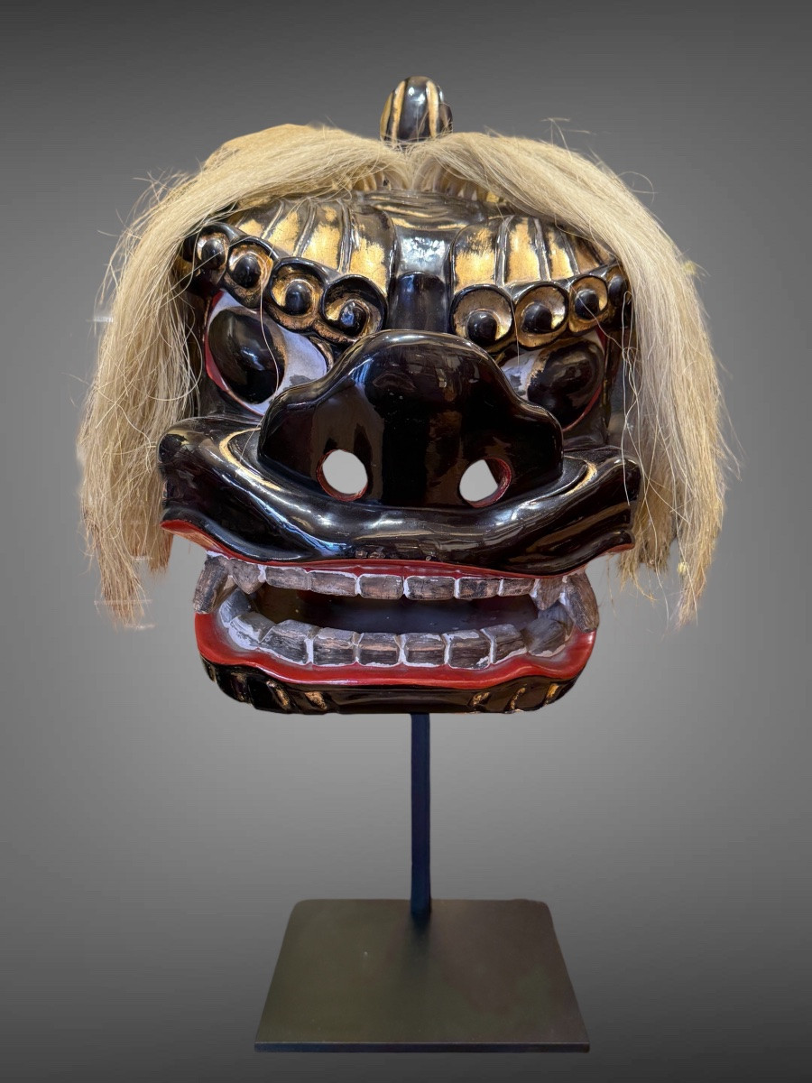 Shishi-mai Mask - Edo Period (1603-1868).-photo-2