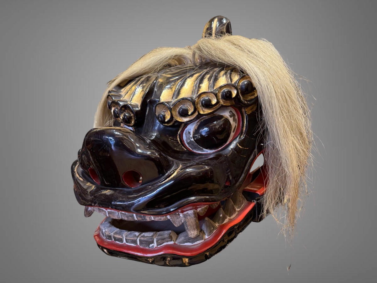 Shishi-mai Mask - Edo Period (1603-1868).-photo-2
