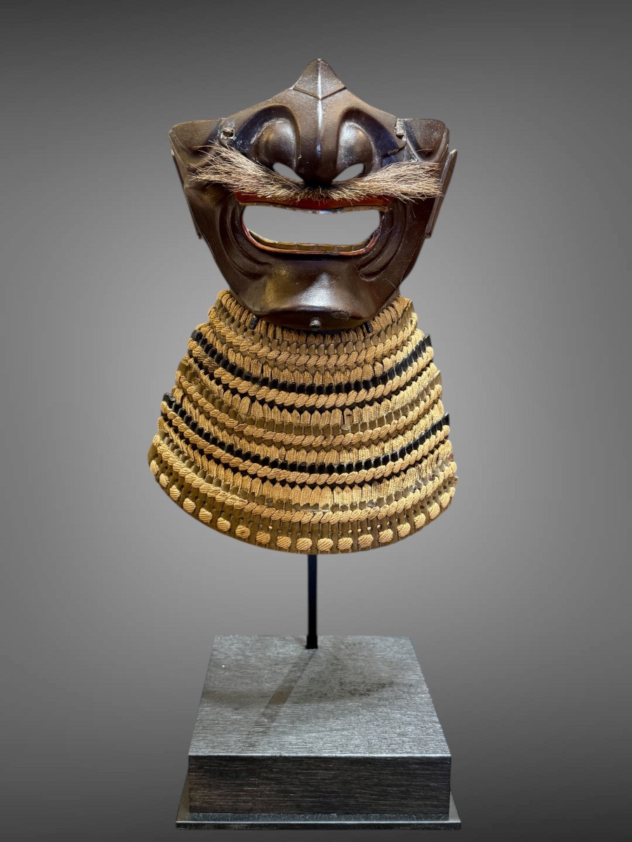 Demi Masque De Samuraï Mempo - Période Edo (1603-1868).-photo-2