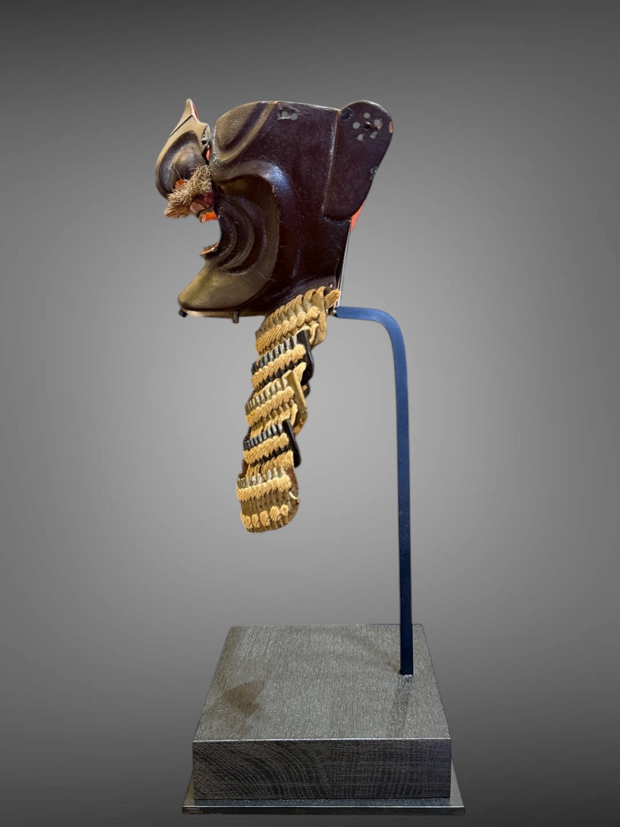 Demi Masque De Samuraï Mempo - Période Edo (1603-1868).-photo-3