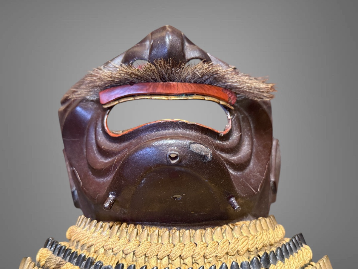 Demi Masque De Samuraï Mempo - Période Edo (1603-1868).-photo-4