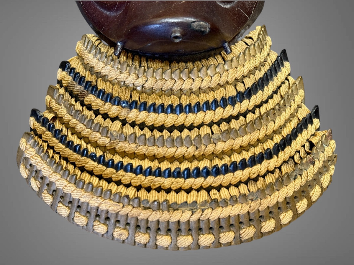 Demi Masque De Samuraï Mempo - Période Edo (1603-1868).-photo-5