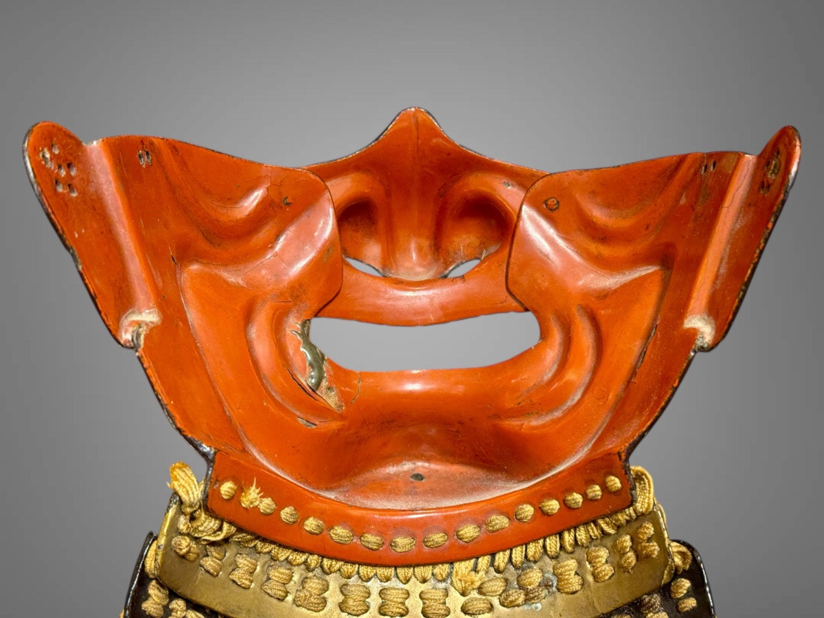 Demi Masque De Samuraï Mempo - Période Edo (1603-1868).-photo-7