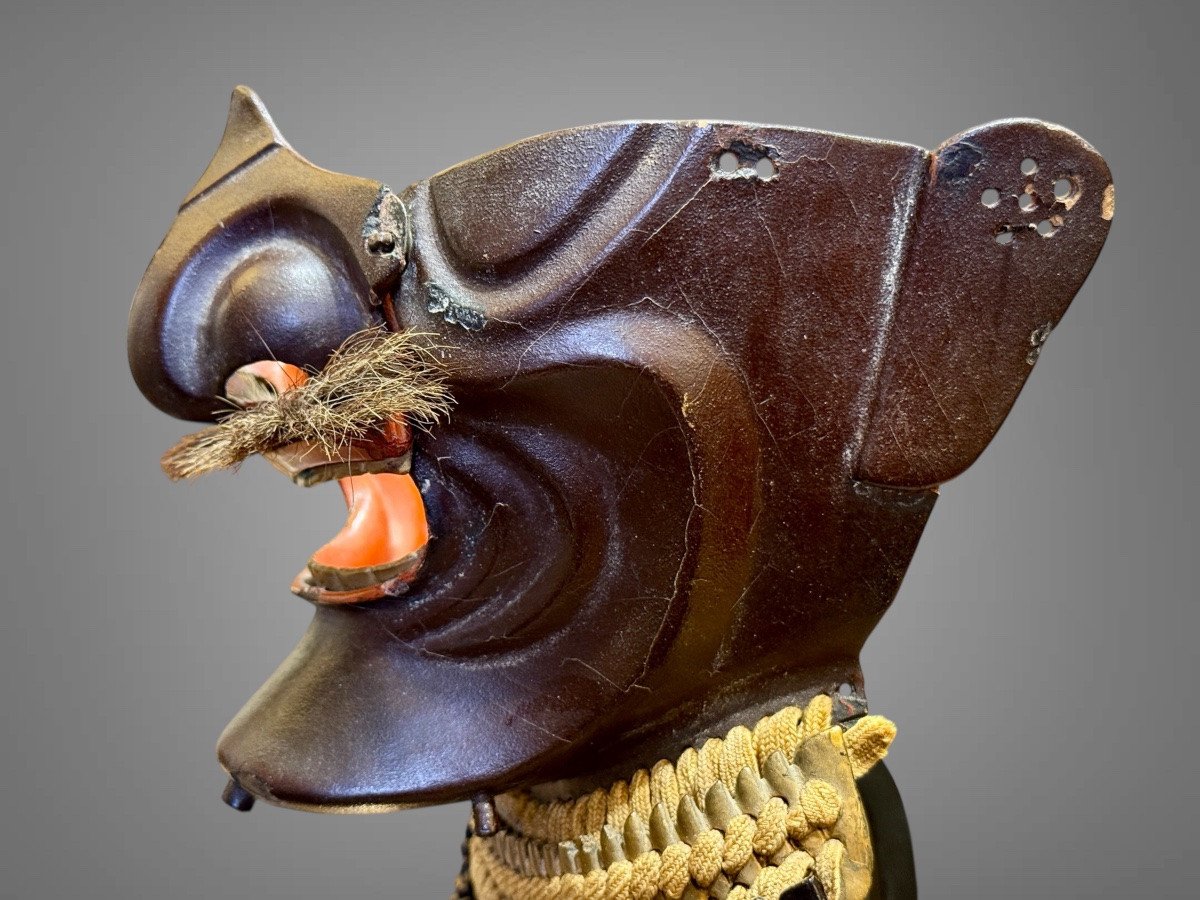 Demi Masque De Samuraï Mempo - Période Edo (1603-1868).-photo-8