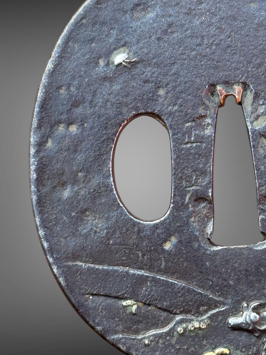 Tsuba Nagamaru-gata In Iron, Edo Period (1603-1868).-photo-2