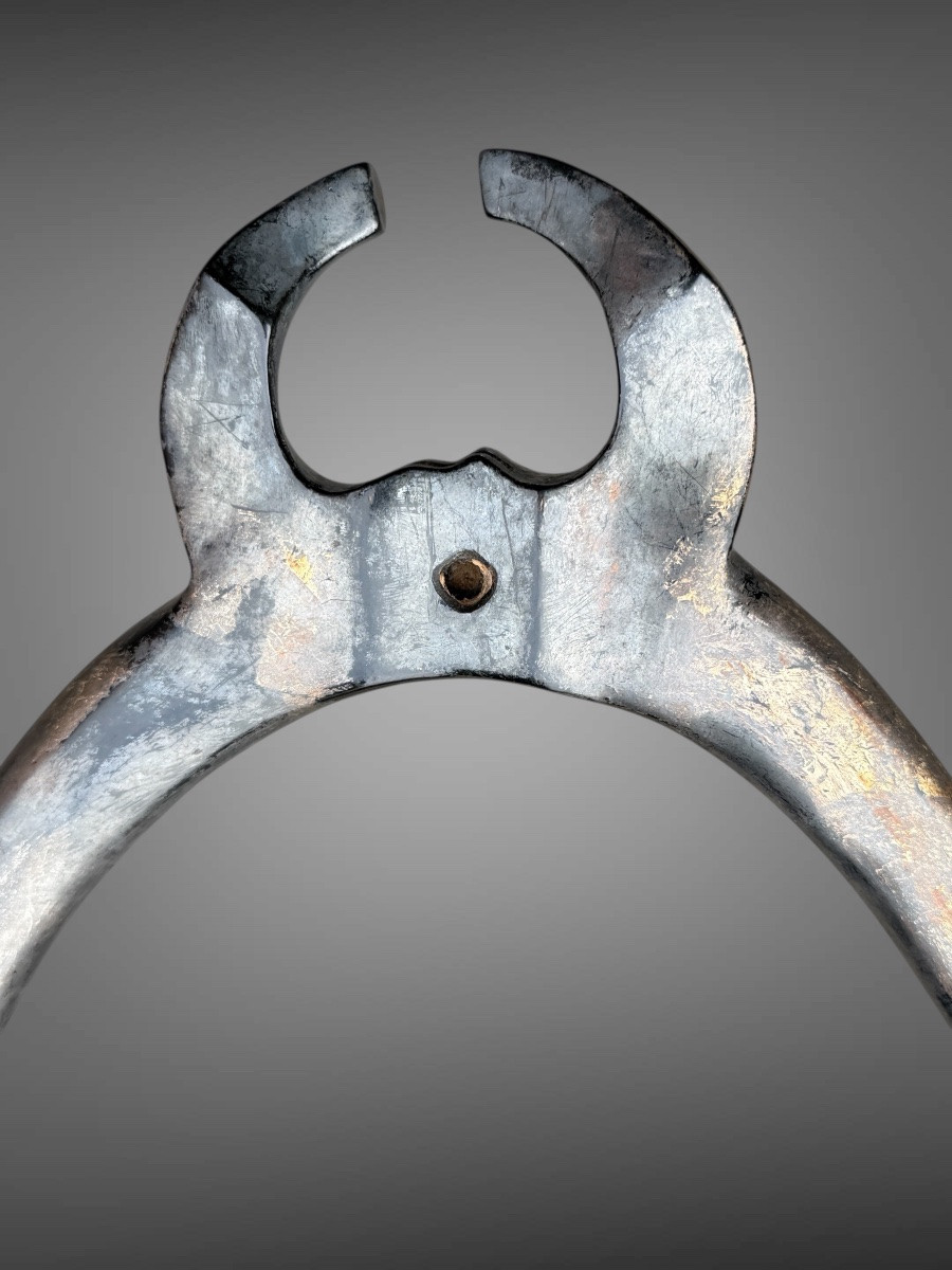 Carved Wooden Maetate Depicting A Pair Of Tongs - Edo Period (1603 - 1868).-photo-5