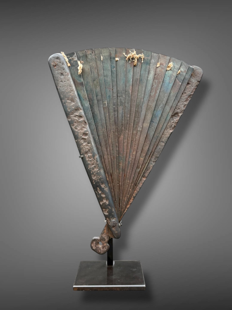Tessen, War Fan Made Entirely Of Iron - Edo Period (1603-1868).-photo-2