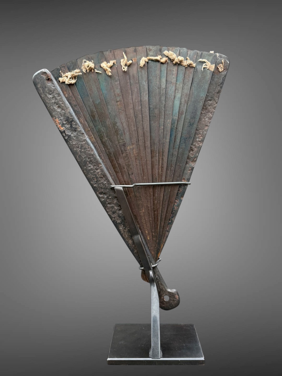 Tessen, War Fan Made Entirely Of Iron - Edo Period (1603-1868).-photo-4