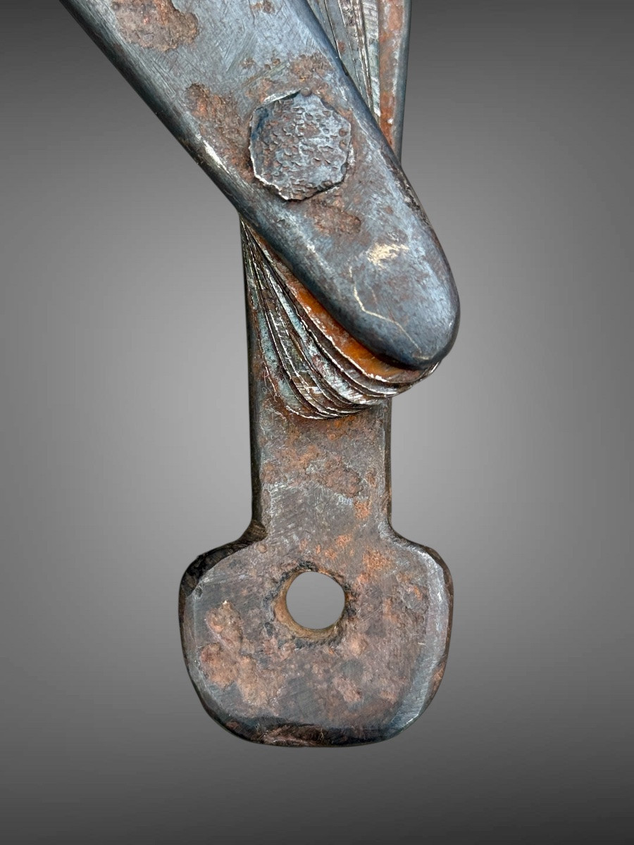 Tessen, War Fan Made Entirely Of Iron - Edo Period (1603-1868).-photo-3