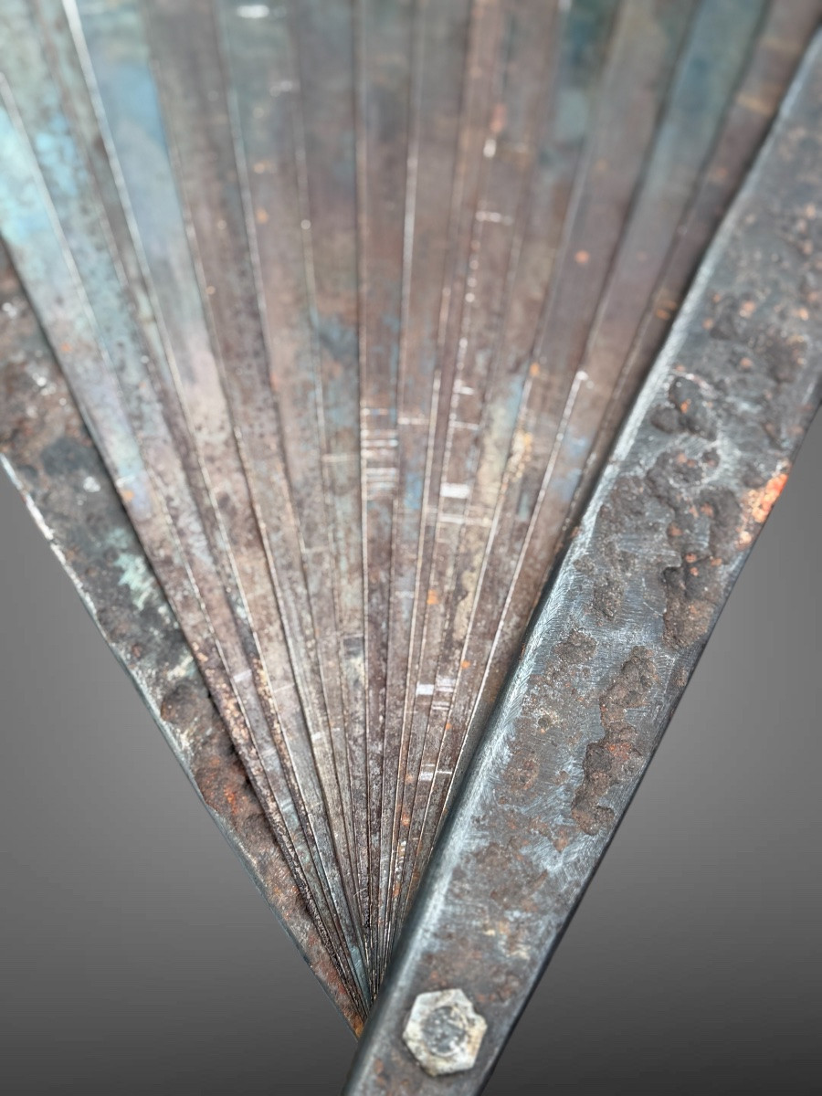 Tessen, War Fan Made Entirely Of Iron - Edo Period (1603-1868).-photo-7