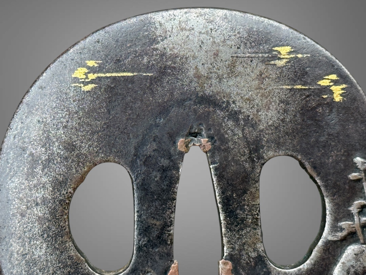 Iron Tsuba Maru-gata, Edo Period (1603-1868).-photo-2