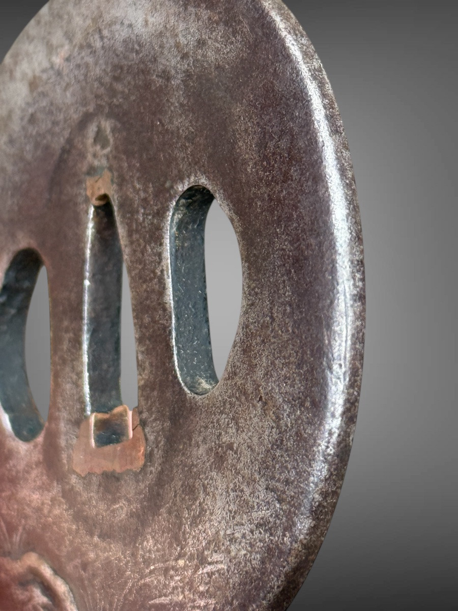 Iron Tsuba Maru-gata, Edo Period (1603-1868).-photo-5