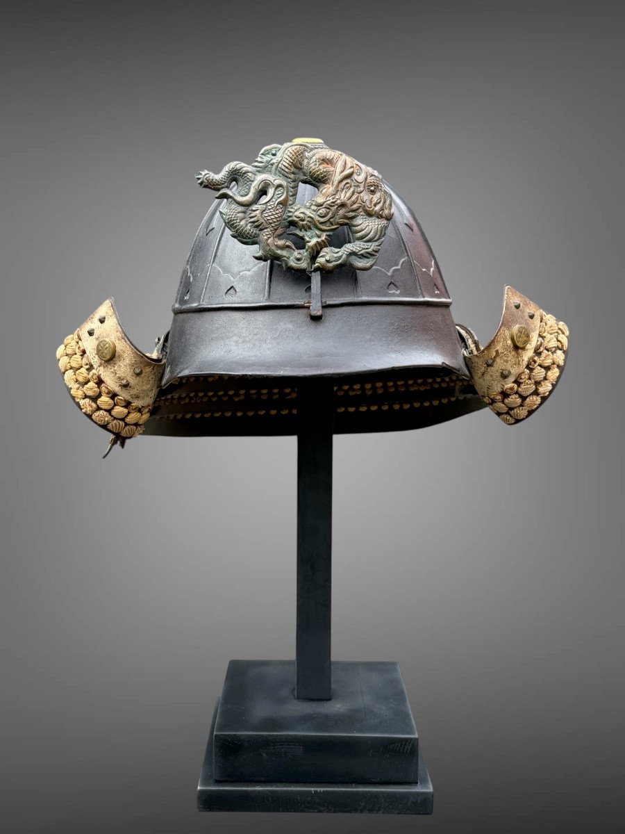 Maedate Stamped And Finely Engraved Copper Depicting A Dragon In Clouds - Edo Period. -photo-8