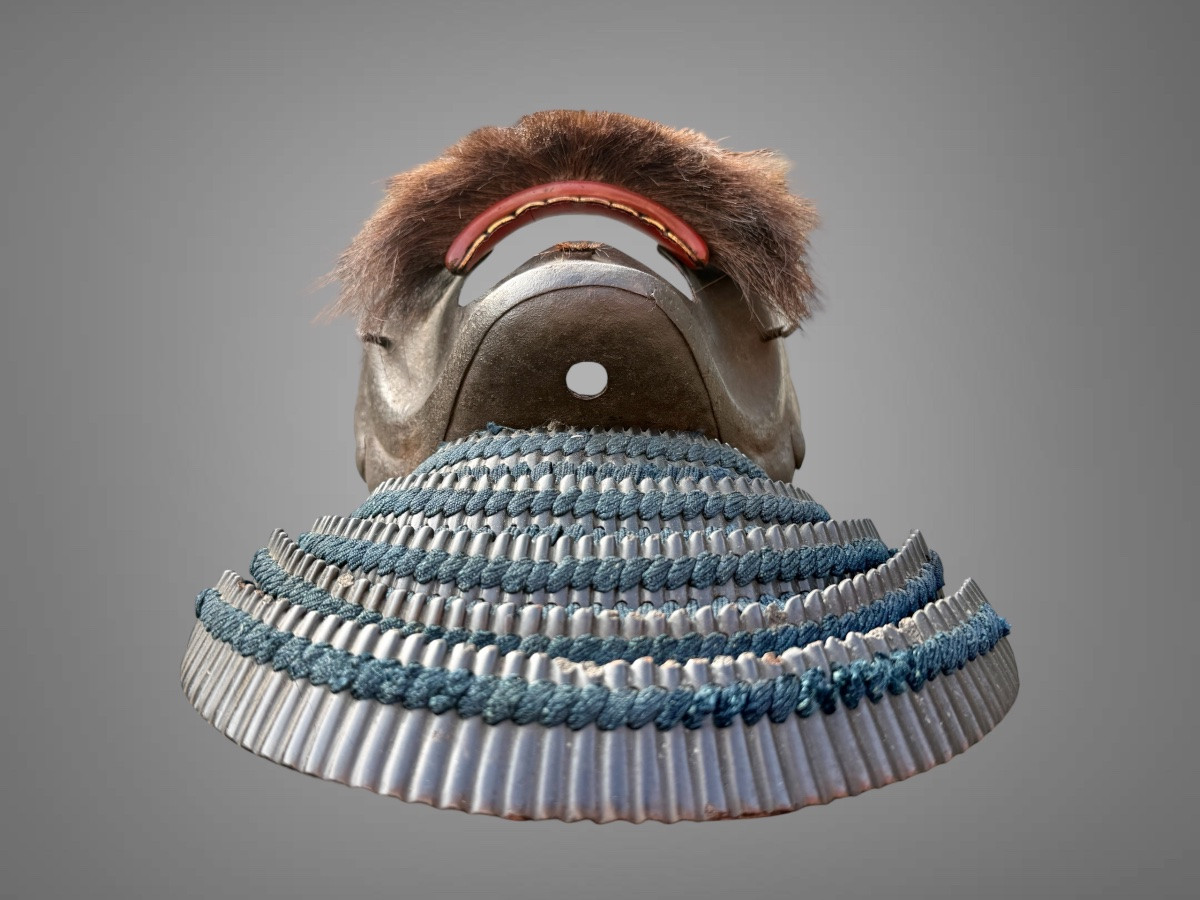 Half Samurai Mempo Mask - Edo Period (1603-1868).-photo-2