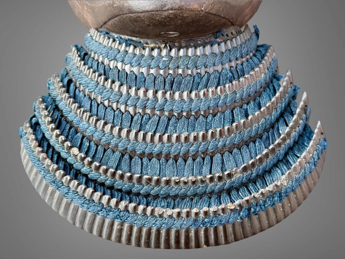 Half Samurai Mempo Mask - Edo Period (1603-1868).-photo-8