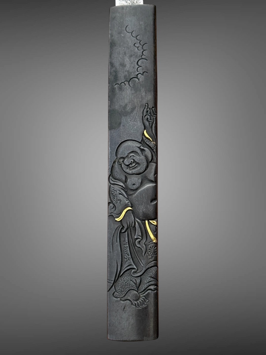 Japanese Wakizashi Sword Attributed To Fujiwara Munemishi, Nbthk Hozon Certificate - Late Edo. -photo-4